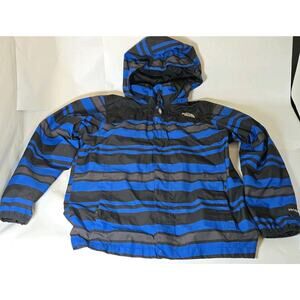 North Face Jacket Youth L 14/16 Rain Hyvent Full Zip Hooded Water Resistant Blue